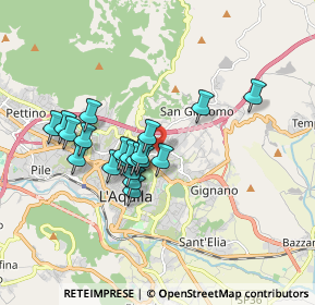 Mappa Via Cardinale Mazzarino, 67100 L'Aquila AQ, Italia (1.531)