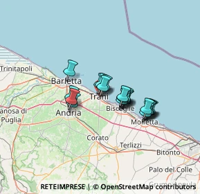 Mappa Via de Cuneo, 76125 Trani BT, Italia (9.922)