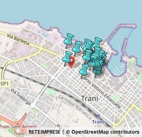 Mappa Via D. Alvarez, 76125 Trani BT, Italia (0.307)