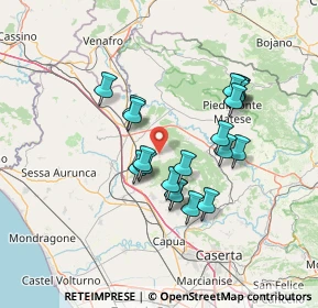 Mappa Via N. Monforte, 81051 Pietramelara CE, Italia (12.8685)