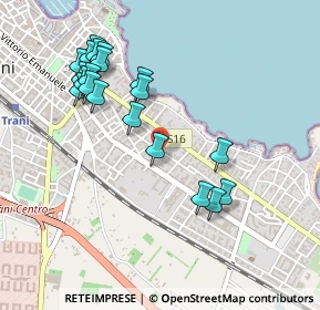 Mappa Via Attilio Gisotti, 76125 Trani BT, Italia (0.5375)