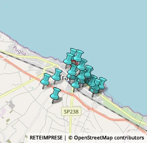 Mappa Via Fabiano, 76125 Trani BT, Italia (1.1595)