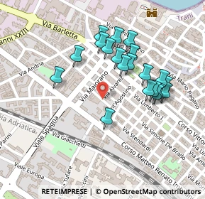 Mappa Via Valdemaro Vecchi, 76125 Trani BT, Italia (0.23)