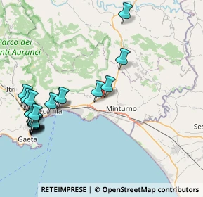 Mappa SR  630 Formia Cassino km. 28400, 04026 Minturno LT, Italia (10.5185)