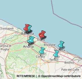 Mappa Vico S. Basile, 76125 Trani BT, Italia (11.09375)