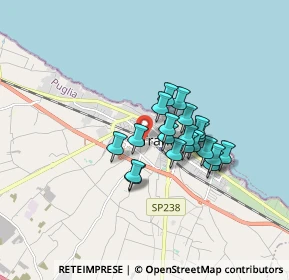 Mappa Via Giuseppe Basile, 76125 Trani BT, Italia (1.2915)