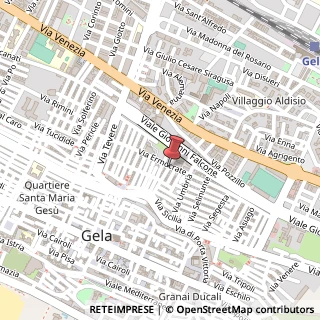 Mappa Via Ermocrate 131 (angolo Via, Caronda), 93012 Gela, Caltanissetta (Sicilia)