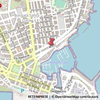 Mappa Via dell'Arsenale,  46, 96100 Siracusa, Siracusa (Sicilia)