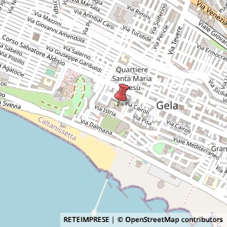 Mappa Via Giardinelli, 209, 93012 Gela, Caltanissetta (Sicilia)