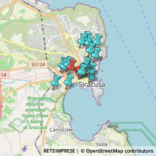 Mappa Via Onorevole Dottor Giuseppe Rubino, 96100 Siracusa SR, Italia (1.0595)
