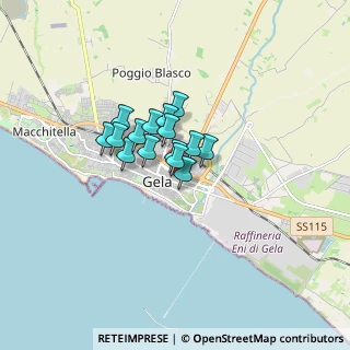 Mappa Via Vizzini, 93012 Gela CL, Italia (1.06333)