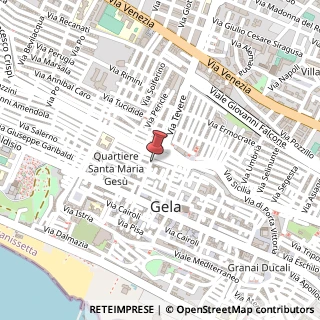 Mappa Via Salvatore Damaggio Fischetti, 86, 93012 Gela, Caltanissetta (Sicilia)