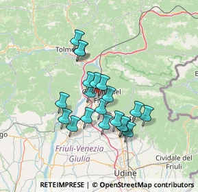 Mappa Piazzale Stazione, 33013 Gemona del Friuli UD, Italia (10.935)