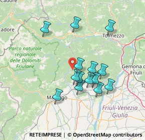 Mappa 33090 Tramonti di Sotto PN, Italia (12.36929)