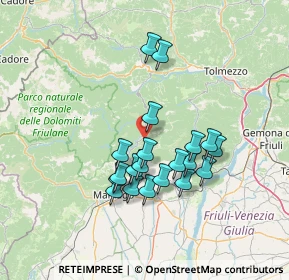 Mappa 33090 Tramonti di Sotto PN, Italia (11.9935)
