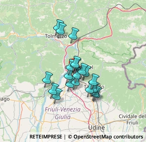 Mappa Via Cartiera, 33013 Gemona del Friuli UD, Italia (9.847)