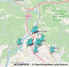 Mappa Via Cartiera, 33013 Gemona del Friuli UD, Italia (6.01636)