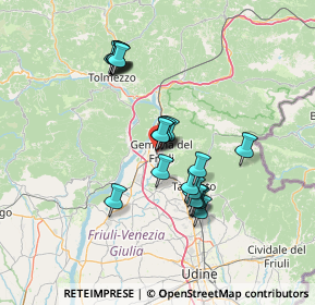 Mappa Via Santa Lucia, 33013 Gemona del , Italia (11.8645)