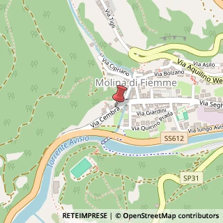 Mappa Via Cembra, 3, 38030 Castello-Molina di Fiemme, Trento (Trentino-Alto Adige)