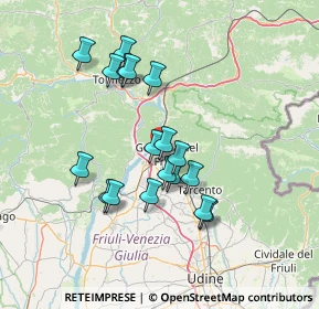 Mappa 33013 Gemona del Friuli UD, Italia (12.33111)
