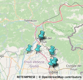 Mappa 33013 Gemona del Friuli UD, Italia (13.78417)