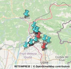 Mappa Piazzale Padre Osmolowski, 33013 Gemona del Friuli UD, Italia (9.1105)