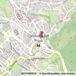Mappa Via Giuseppe Bini, 1, 33013 Gemona del Friuli, Udine (Friuli-Venezia Giulia)