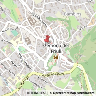 Mappa Via Asquini, 13, 33013 Gemona del Friuli, Udine (Friuli-Venezia Giulia)