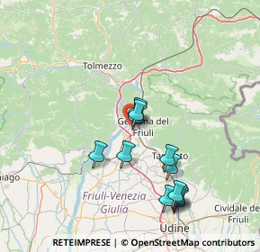 Mappa Via Pineta, 33013 Gemona del Friuli UD, Italia (14.07833)