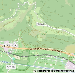 Mappa Frazione Tanas, 39023 Lasa BZ, Italia (1.18095)