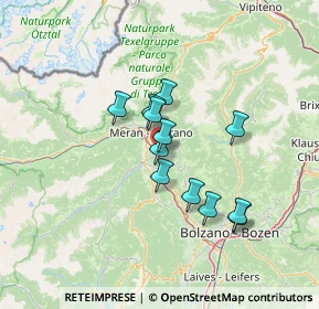 Mappa Via Carlo Abarth, 39012 Merano BZ, Italia (10.13167)