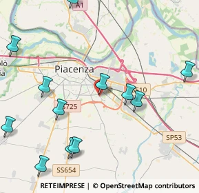 Mappa Via Div. Partigiana Val Nure, 29122 Piacenza PC, Italia (5.18333)