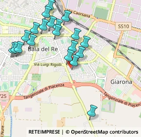 Mappa Via Luigi Mutti, 29122 Piacenza PC, Italia (1.054)