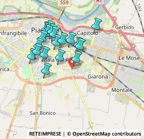 Mappa Via Renato Zani, 29122 Piacenza PC, Italia (1.6925)