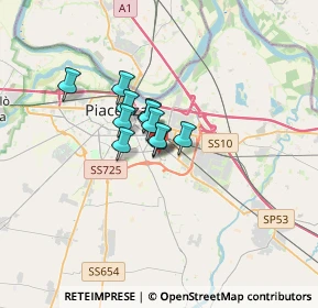 Mappa Via Div. Partigiana Piacenza, 29122 Piacenza PC, Italia (1.80182)