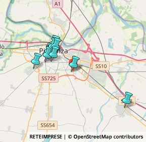 Mappa Via Div. Partigiana Piacenza, 29122 Piacenza PC, Italia (3.72273)