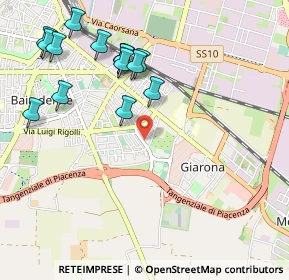 Mappa Via Div. Partigiana Piacenza, 29122 Piacenza PC, Italia (1.136)