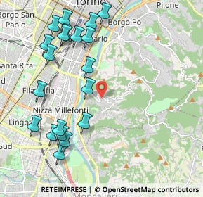 Mappa Strada Comunale Val Pattonera, 10133 Torino TO, Italia (2.3995)