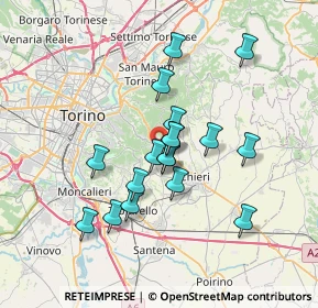 Mappa Via Tiziano, 10025 Pino Torinese TO, Italia (5.82)