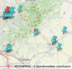 Mappa Via Tiziano, 10025 Pino Torinese TO, Italia (6.514)