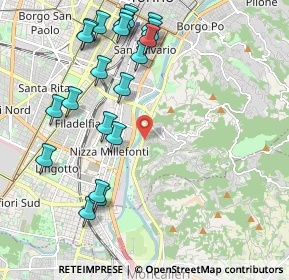 Mappa Via Macrino D'Alba, 10133 Torino TO, Italia (2.347)