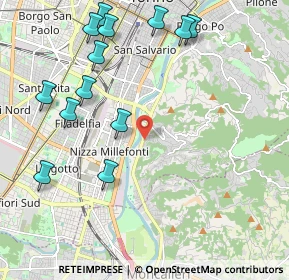 Mappa Via Macrino D'Alba, 10133 Torino TO, Italia (2.47846)