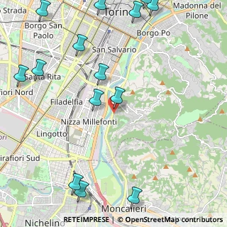 Mappa Via Macrino D'Alba, 10133 Torino TO, Italia (3.02857)