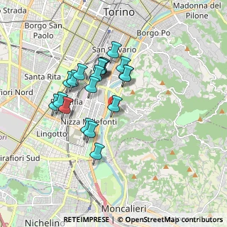 Mappa Via Macrino D'Alba, 10133 Torino TO, Italia (1.531)