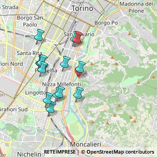 Mappa Via Macrino D'Alba, 10133 Torino TO, Italia (1.88357)