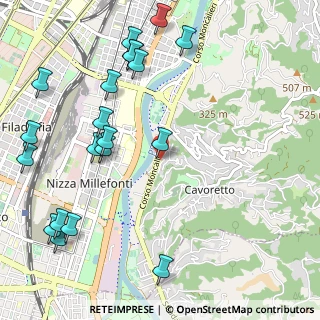 Mappa Via Macrino D'Alba, 10133 Torino TO, Italia (1.3655)