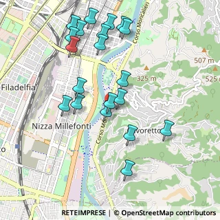 Mappa Via Macrino D'Alba, 10133 Torino TO, Italia (1.0455)