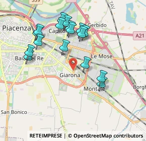 Mappa Via Stradiotti, 29122 Piacenza PC, Italia (1.91882)