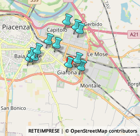 Mappa Via Stradiotti, 29122 Piacenza PC, Italia (1.55583)