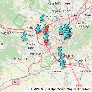 Mappa Strada del Bottone, 10043 Cascina Barbera , Italia (7.07529)